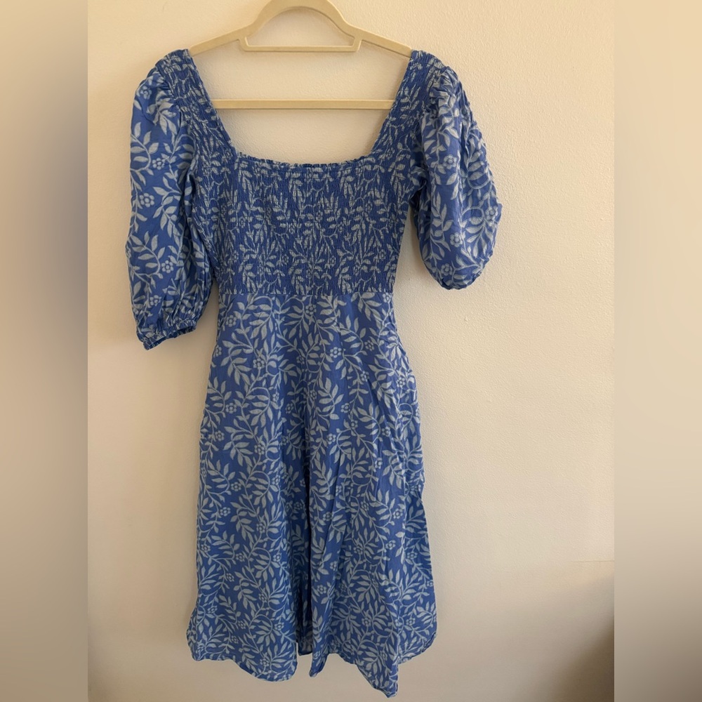 Olivia James The Label Elegant Blue Floral Dress